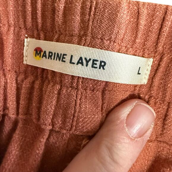 Marine Layer Elle Midweight Pull On Pant Women's Large Orange Beach Coastal - Picture 4 of 10